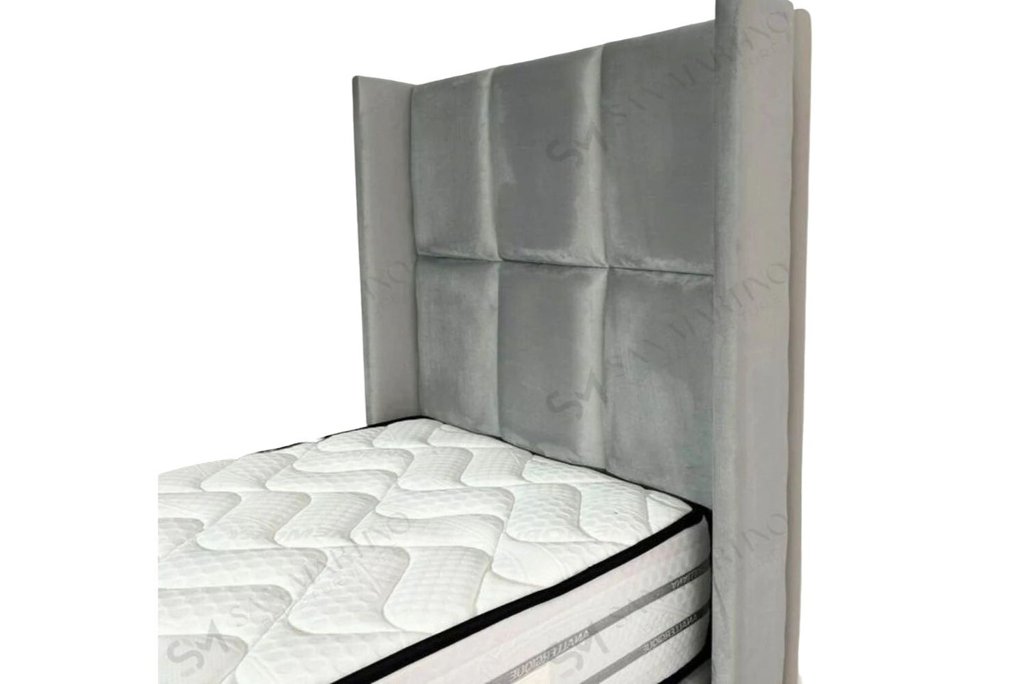 Lit Coffre Enfant RIO GRIS - Velours