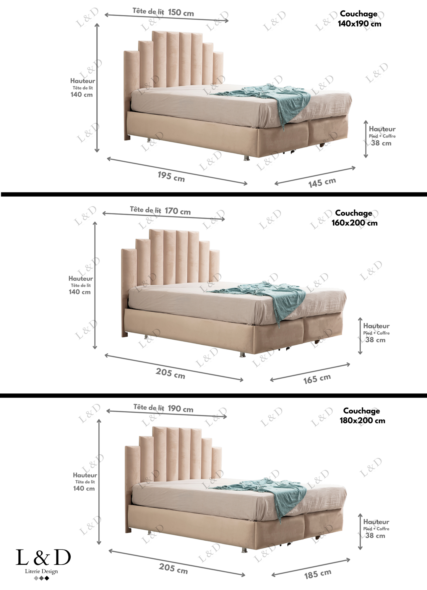 LIT COFFRE NATURA BEIGE