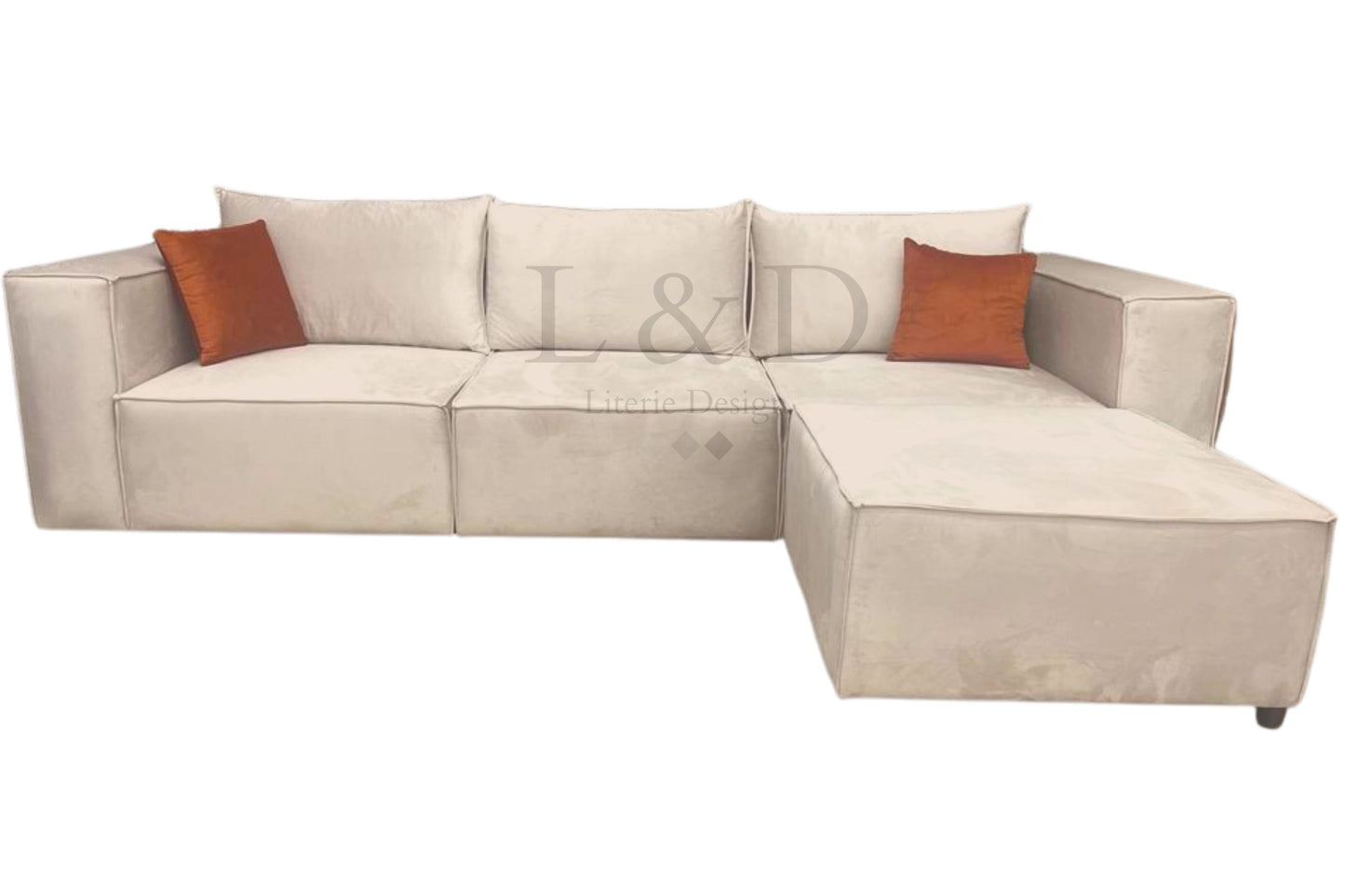 Canapé Elégance Velours 3+1 module beige