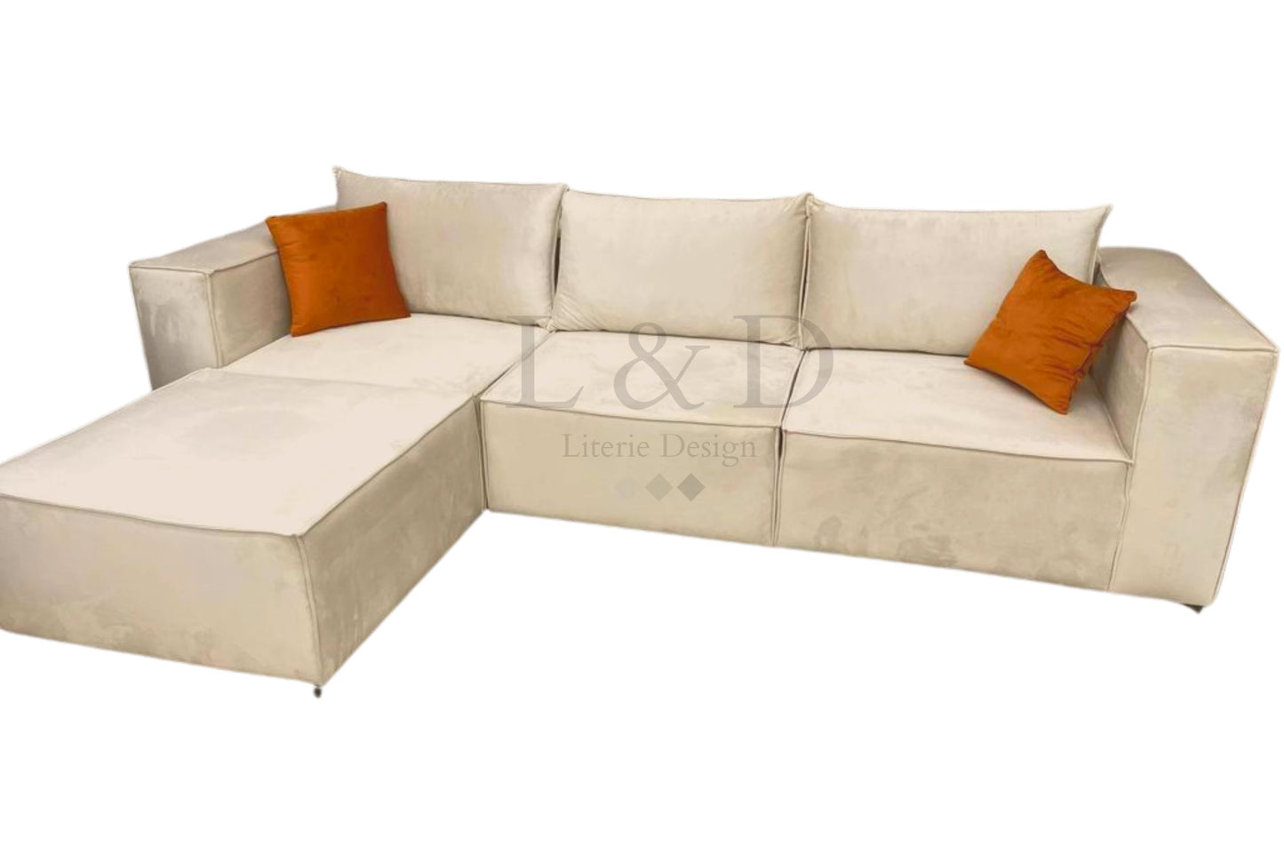 Canapé Elégance Velours 3+1 module beige