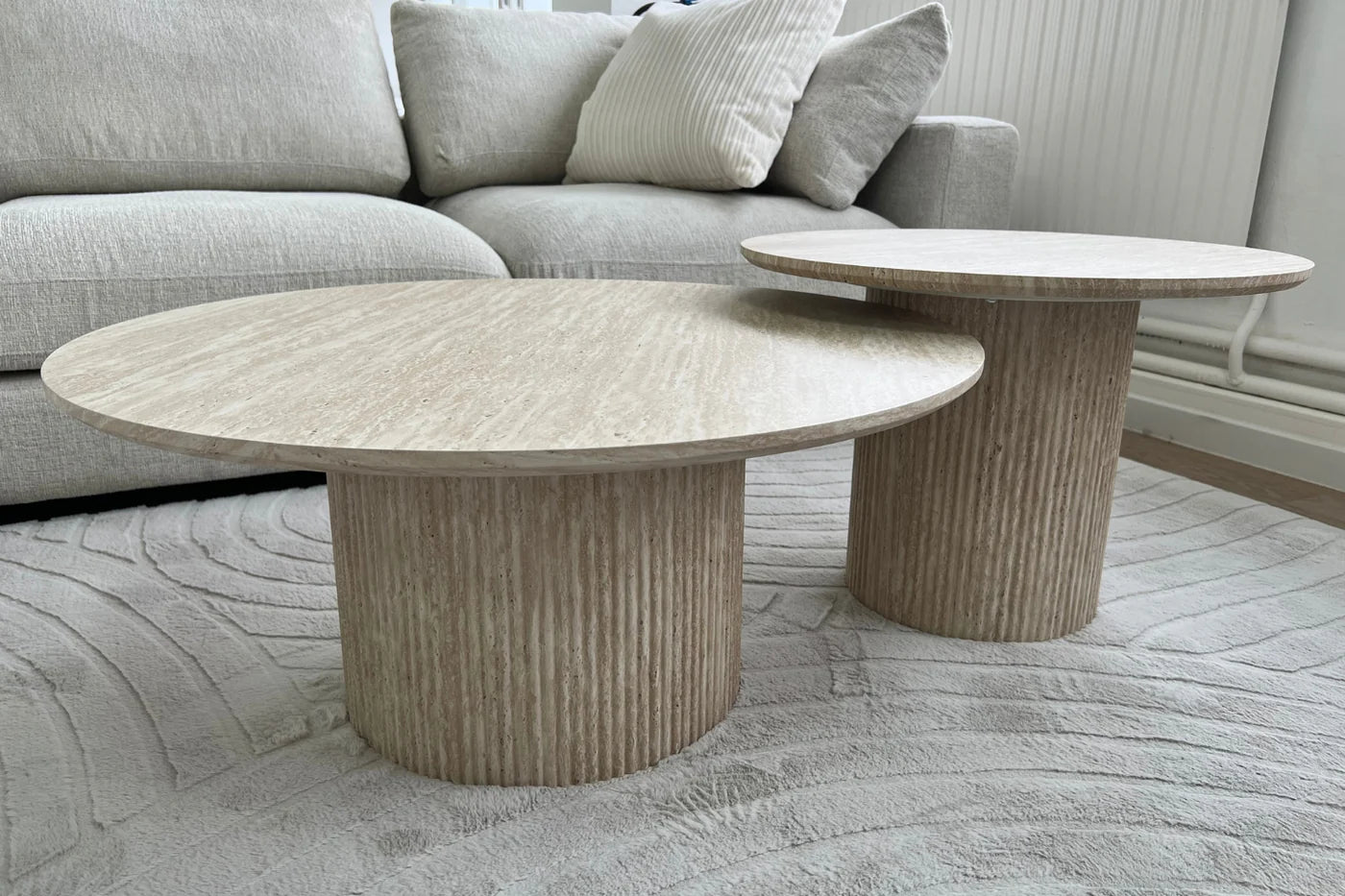 Table Basse Eden Effet Travertin