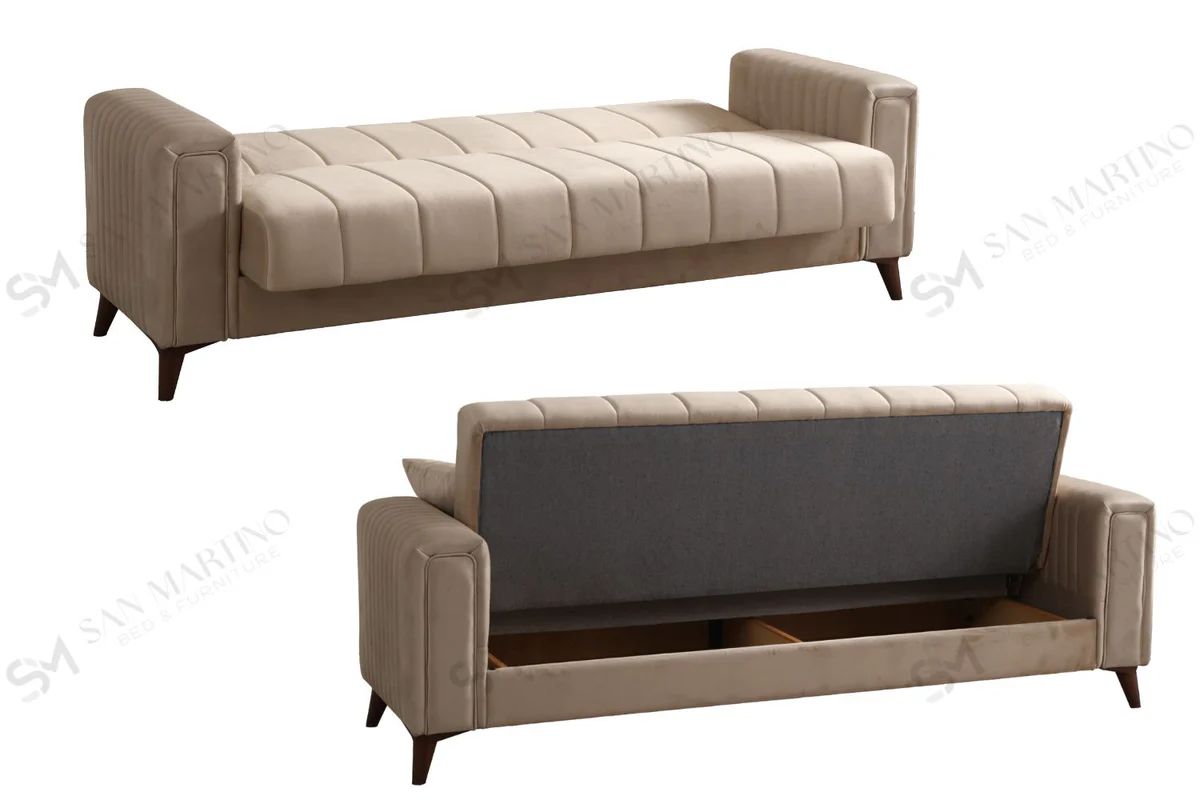 Canapé Convertible Nova Velours Beige